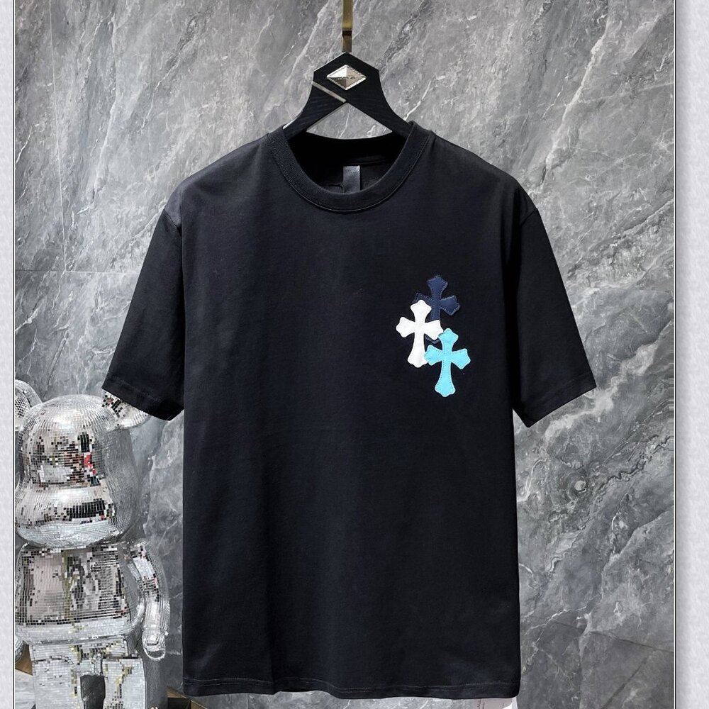 Chrome Hearts Triple Cross Patch Tee - Black